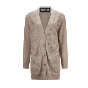 LIBERTINE ELIZABETHAN STUMP WORK OVERSIZED CASHMERE CARDIGAN